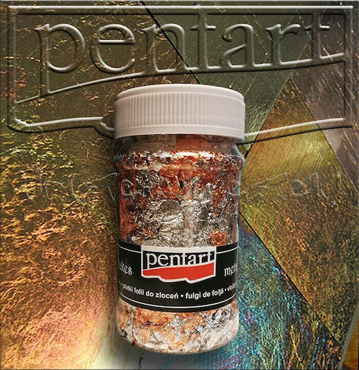 Метални люспи злато-сребро 100 мл – Pentart M6