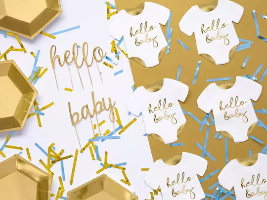Hallo Baby Servietten Bodysuit Form 16 x 16 cm