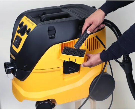 Mirka 1230 Прахосмукачка За Течности / Твърди 1200W с Пластмаса Контейнер 30лт