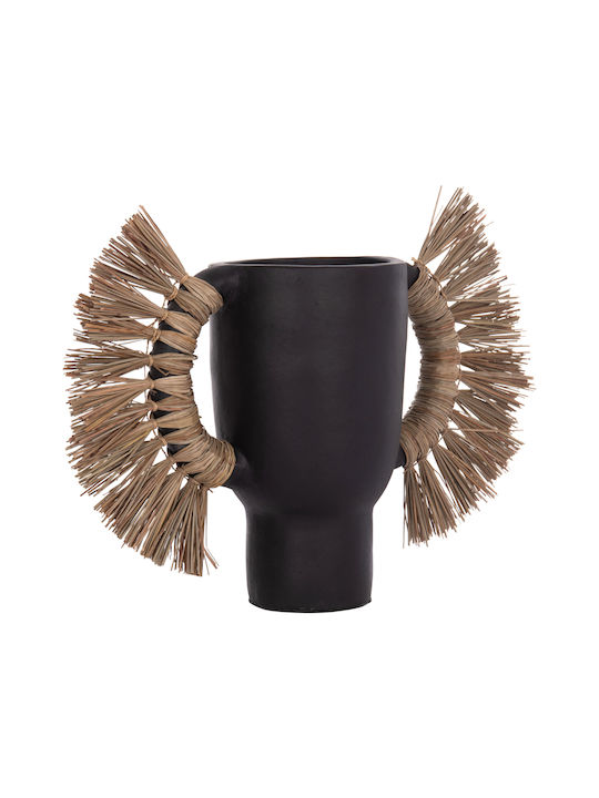 HomeMarkt Decorative Vase Alica Black 64x22x38cm