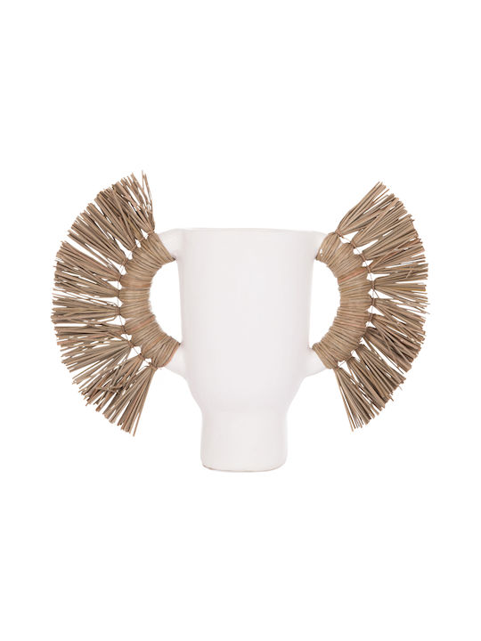HomeMarkt Decorative Vase Alica White 55x19x34cm