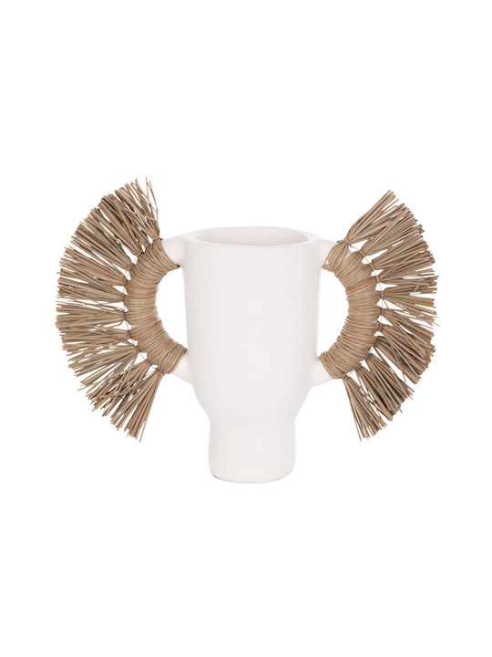 HomeMarkt Decorative Vase Alica White 55x19x34cm