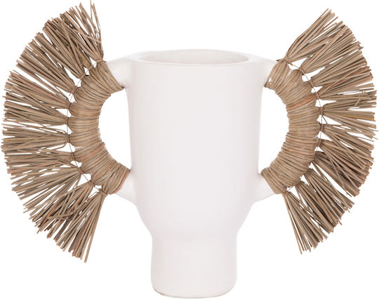 HomeMarkt Decorative Vase Alica White 55x19x34cm