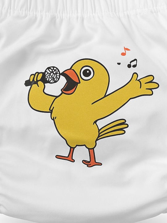 Poopes Duck White Singing Παιδικό Βρακάκι White