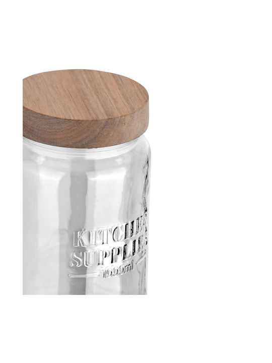 Estia ALLURE Vase General Use with Airtight Lid Glass Transparent 1000ml