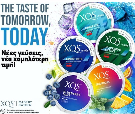 XQS Fros Săculeți Pungi de Nicotină Puternic 7.7mg cu Aromă Gheață crocantă 20