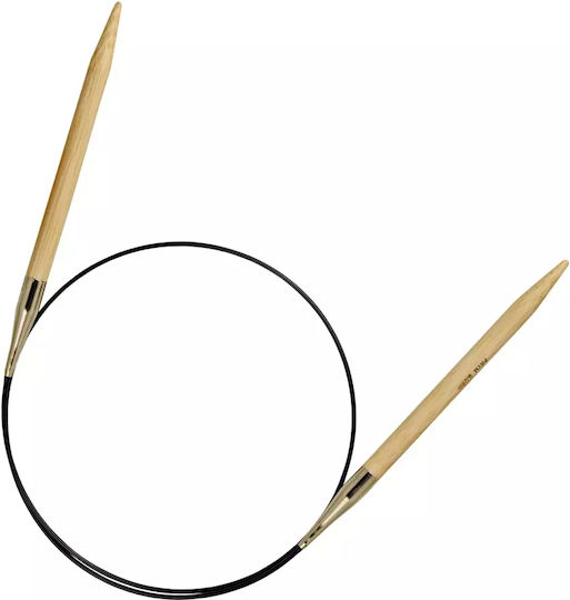 80εκ Νο3 Bελόνες Κυκλικές Πλεξίματος Bamboo Φυσικό 100% Ιαπωνίας Μπαμπου Prym 221504