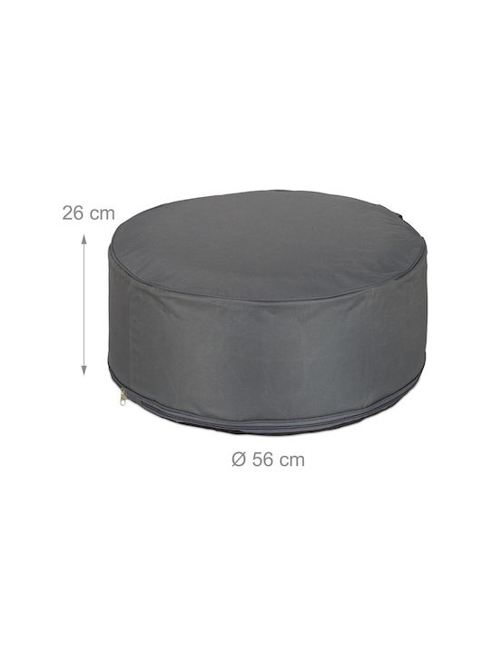 Fotoliu Puf Impermeabil Gri Închis 56x56x26cm