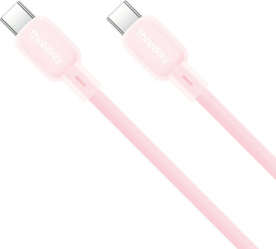 XO Regular USB 2.0 Cablu USB-C bărbătesc - USB-C 60W Roz 1m (16.005.0371)