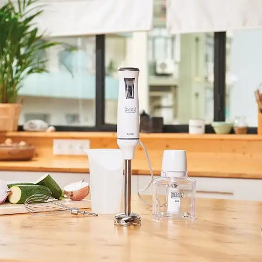 Black & Decker Hand Blender with Plastic Rod 600W Black