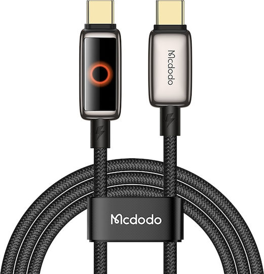 Mcdodo Ca-6680 Braided USB 2.0 Cable USB-C Male - USB-C 100W PD Black 1.2m