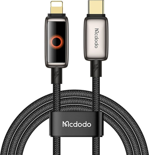 Mcdodo Ca-6670 Braided USB-C to Lightning Cable 36W Μαύρο 1.2m