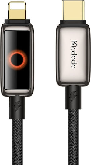 Mcdodo Ca-6670 Braided USB-C to Lightning Cable 36W Μαύρο 1.2m