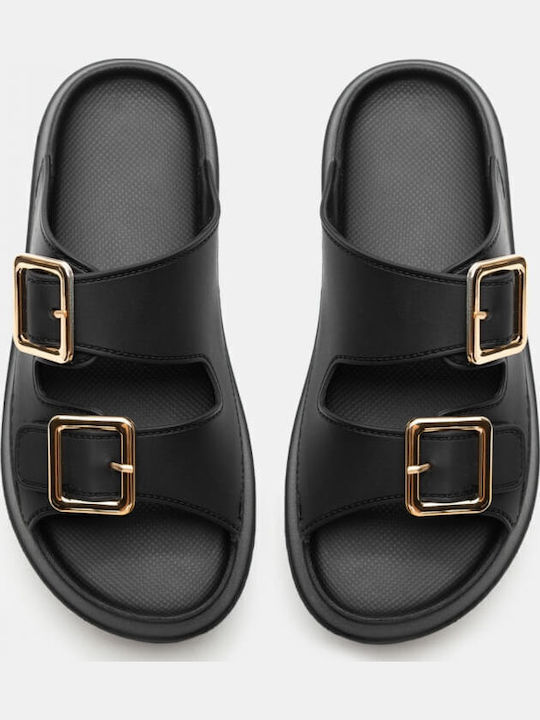 Γυναικεία Σανδάλια Flatforms Μαύρα