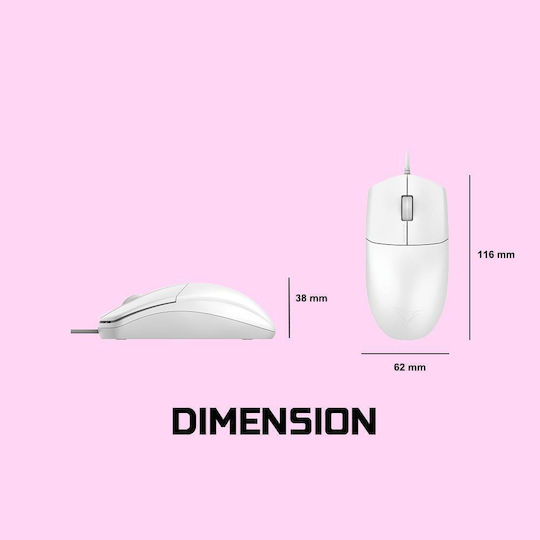 Alcatroz Asic One Verkabelt Maus Peach