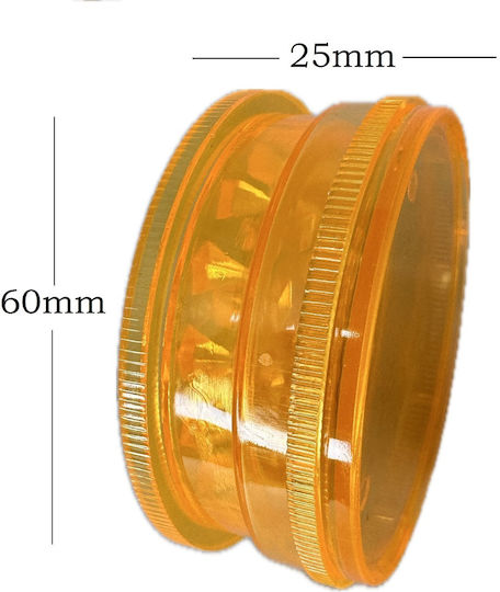 Grinder Kunststoff 60 x 25mm 2-teilig Orange
