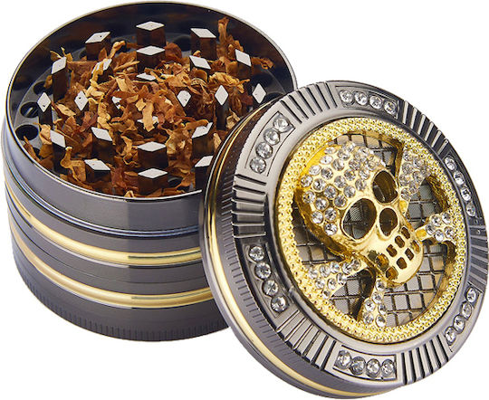 Grinder Bling Skull 50mm Aluminum 4 Parts