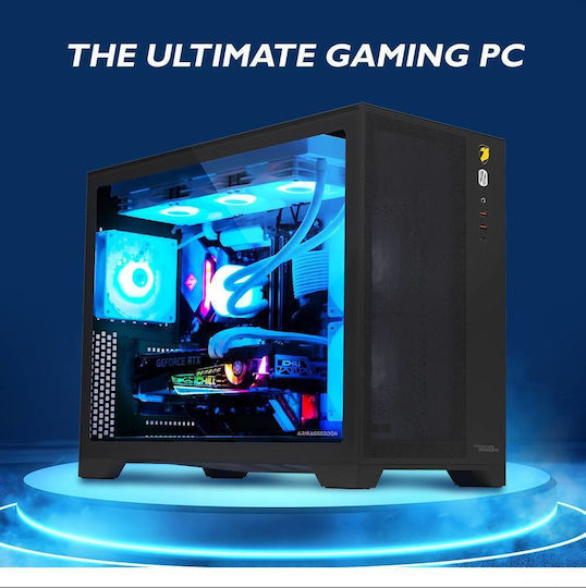 Armaggeddon Tessaraxx Apex 13 Air Gaming Midi Tower Computer Case with Window Panel and RGB Lighting White