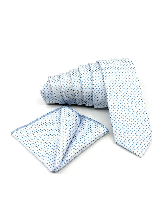Legend Accessories Set de Cravată pentru Bărbați Tipărit în Culorea Alb