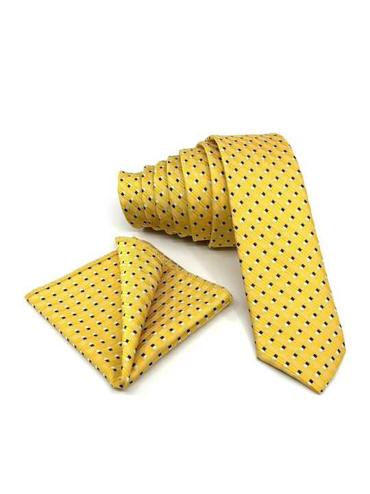 Legend Accessories Комплект Мъжки Кравати Отпечатани в Жълт Цвят