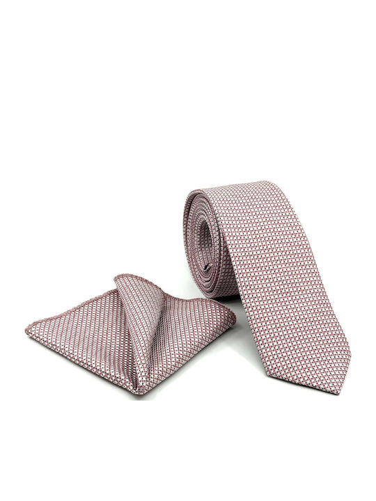 Legend Accessories Set de Cravată pentru Bărbați Tipărit în Culorea Roz