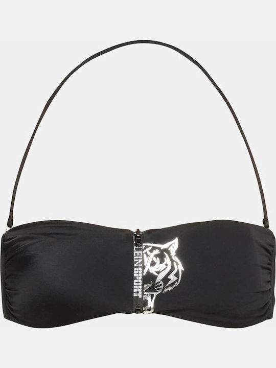 Top De Bikini Fără Bretele Negru
