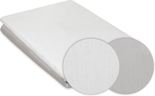 Matex Bettbezug-Set Baumwolle Einzelbett mit Kissenbezug 140x200 White/grey