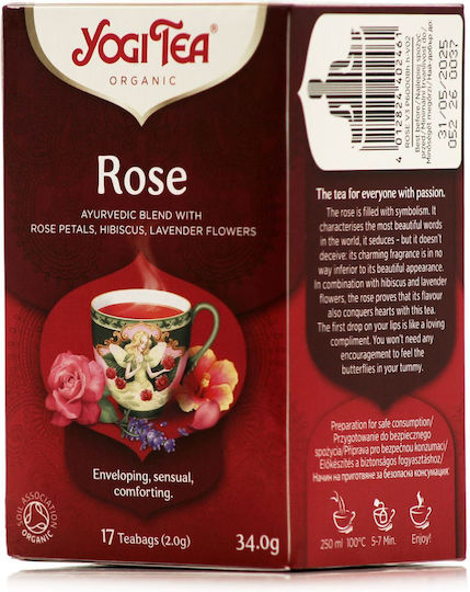 Yogi Tea Τσάι Βιολογικό Προϊόν Rose 17 Φακελάκια 34gr