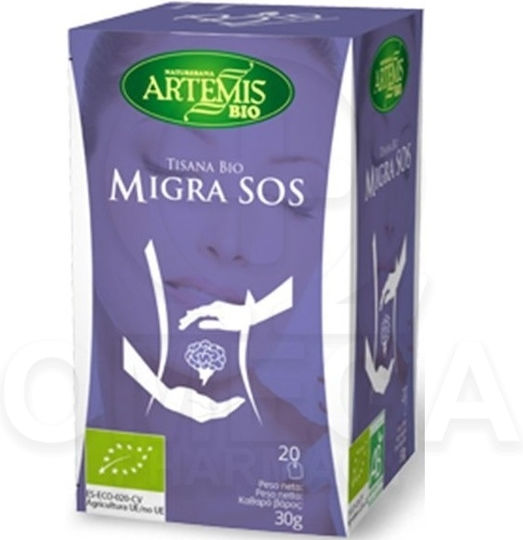 Artemis Μείγμα Βοτάνων Βιολογικό Προϊόν για Ημικρανίες 20 Φακελάκια 600gr