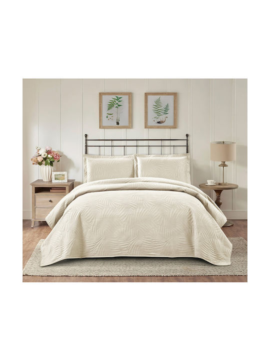 Liolios Home Ibiza Σετ Μαξιλαροθήκες Καπιτονέ Cream 50x70εκ.