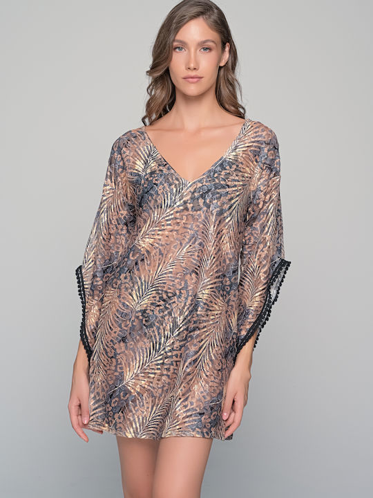 Milena by Paris Women's Caftan Beachwear Tiger