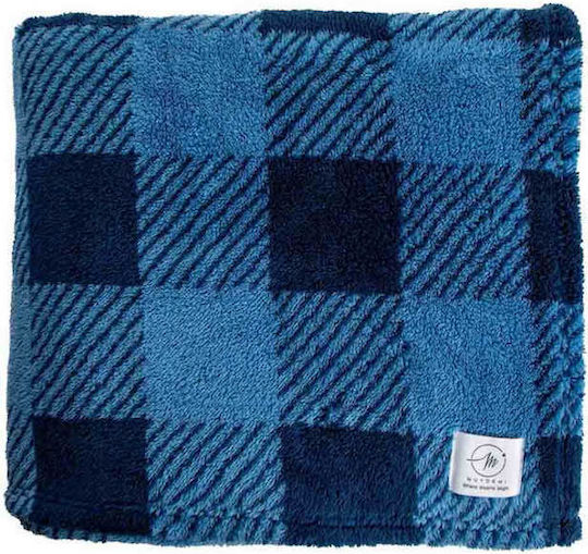 Muydemi Half Double Blanket 180x130cm Light Blue