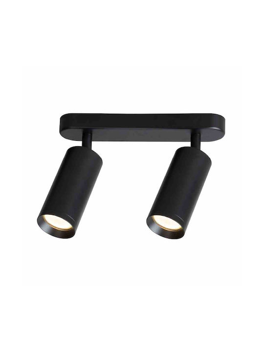 Eko Light Doppel Spot mit Fassung GU10 in Schwarz Farbe