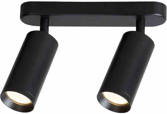 Eko Light Διπλό Σποτ με Ντουί GU10 σε Μαύρο Χρώμα