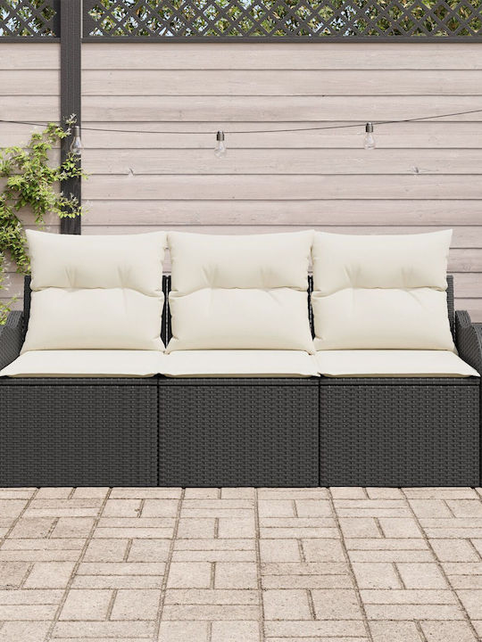 Tree-Seater Sofa Outdoor Rattan with Pillows 55x62x69cm