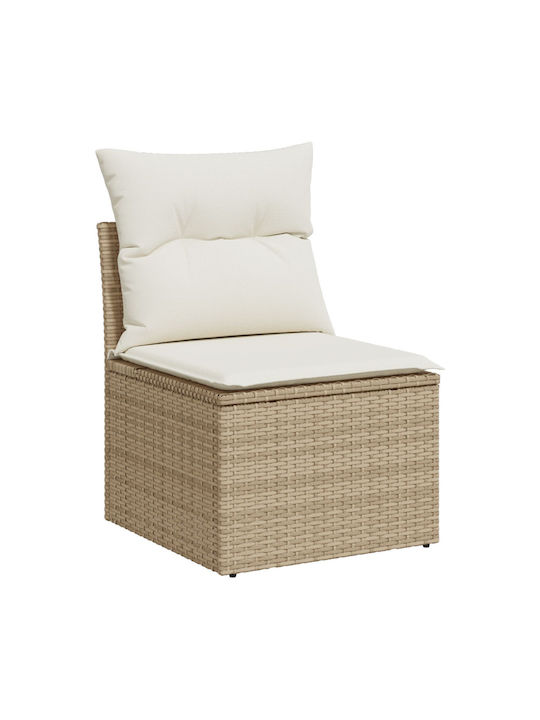 Zweisitziges Sofa Außenbereich Rattan mit Kissen 55x55x37cm
