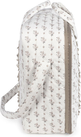 Walking Mum Τσάντα Μαιευτηρίου Ώμου/Χειρός Botton Flowers Μπεζ 49x38x17εκ.