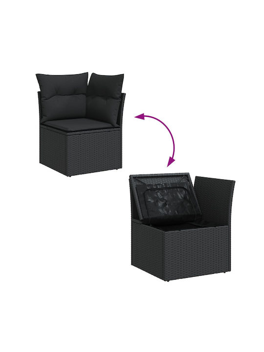 Zweisitziges Sofa Außenbereich Rattan mit Kissen 55x55x37cm
