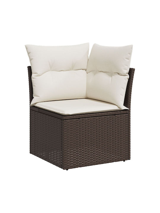 Zweisitziges Sofa Außenbereich Rattan mit Kissen 55x55x37cm