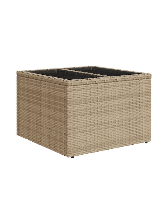 Zweisitziges Sofa Außenbereich Rattan mit Kissen 55x55x37cm