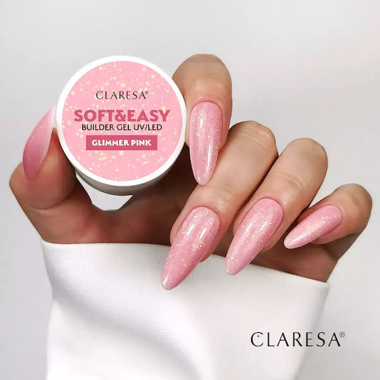 Claresa N Nail Building Gel Soft&easy Builder Glimmer Pink 12g