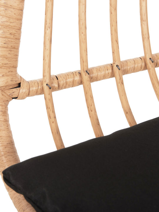 Zweisitziges Sofa Außenbereich Rattan mit Kissen 120x62x80cm