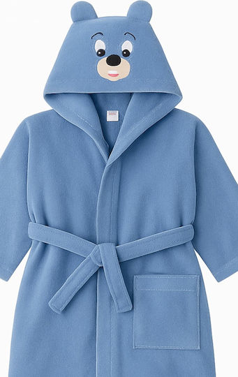 Beboulino Halat de Baie pentru Copii Teddy Ciel 702-0740-0010 cu Glugă