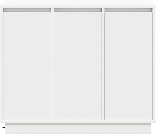 Μπουφές Ξύλινος με Συρτάρια Λευκό 90x32x75cm