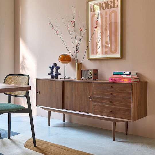 Vintage Sideboard 2 Türen 4 Schubladen B45xT175xH76cm