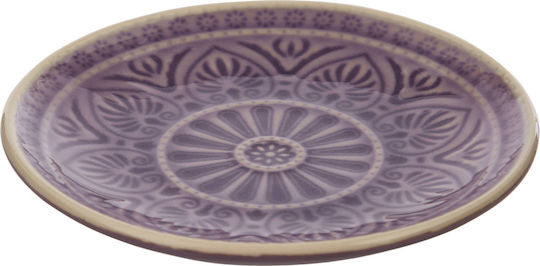 Butlers Sumatra Πιάτο Ρηχό Κεραμικό Μωβ με Διάμετρο 14cm