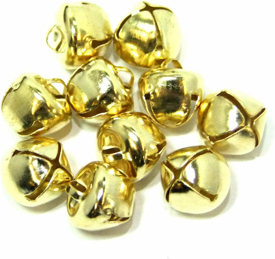 Metallic Shiny Gold Bells 11pcs 3cm