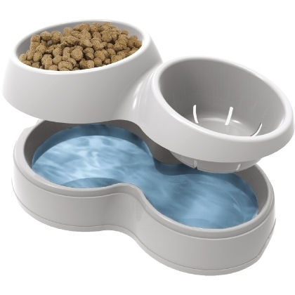 Bama Kunststoff Schalen Futter & Wasser für Hund & Katze auf Basis von 2x in Gelb Farbe