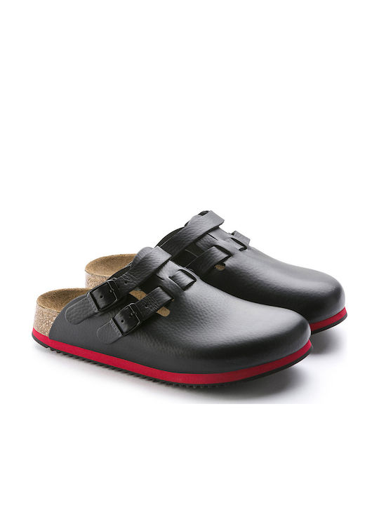 Birkenstock Kay SL Professional Δερμάτινα Ανατομικά Σαμπό Μαύρα 0582634