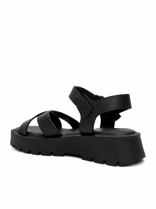 Women's Flat Sandals Flatforms in Black Color